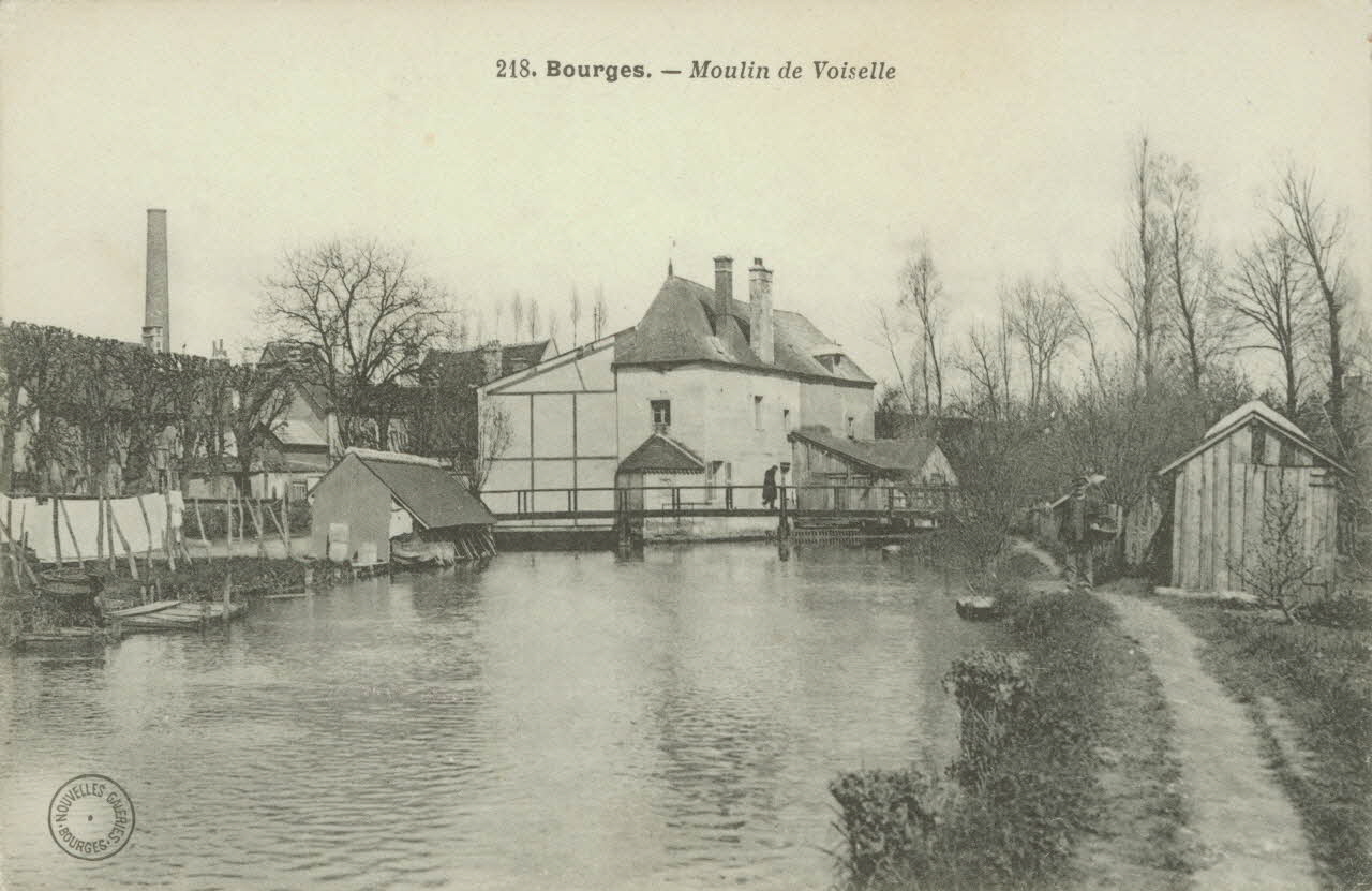 carte postale MOULIN DE VOISELLE-BOURGES Cher 1903-1950 011290 Photo