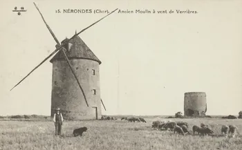 carte postale NERONDES-ANCIEN MOULIN DE VERRIERE Cher 1903-1950 011299 Photo