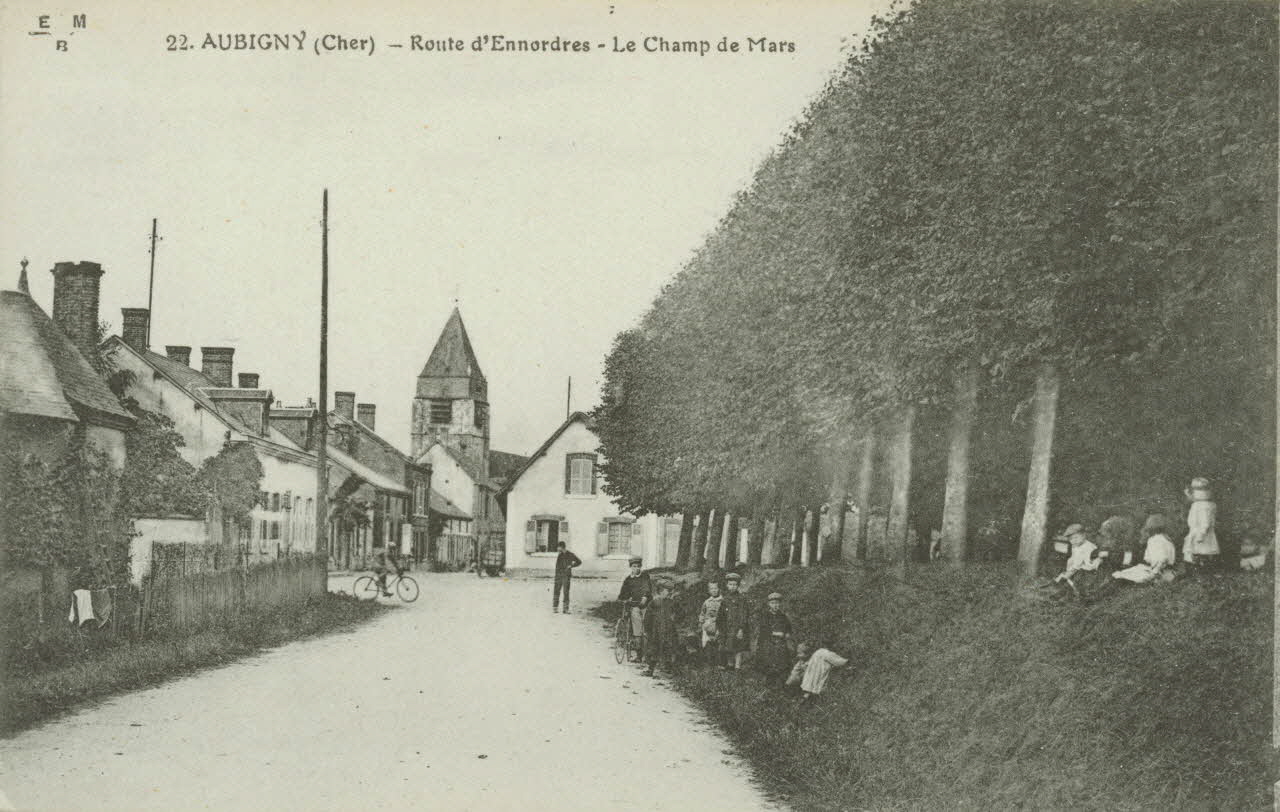 carte postale ROUTE D'ENNORDRES, CHAMP DE MARS Cher 1903-1920 011306 Photo