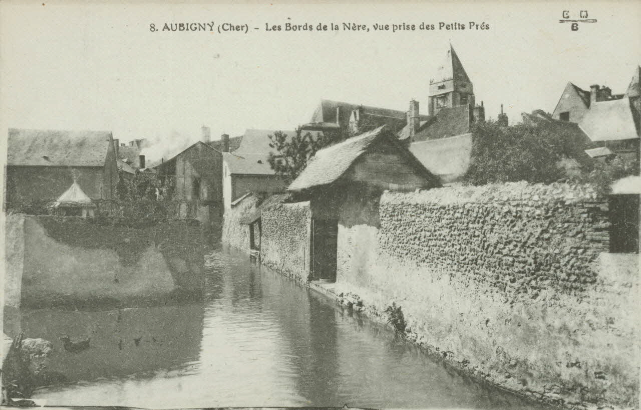 carte postale LES BORDS DE LA NERE Cher 1903-1920 011309 Photo