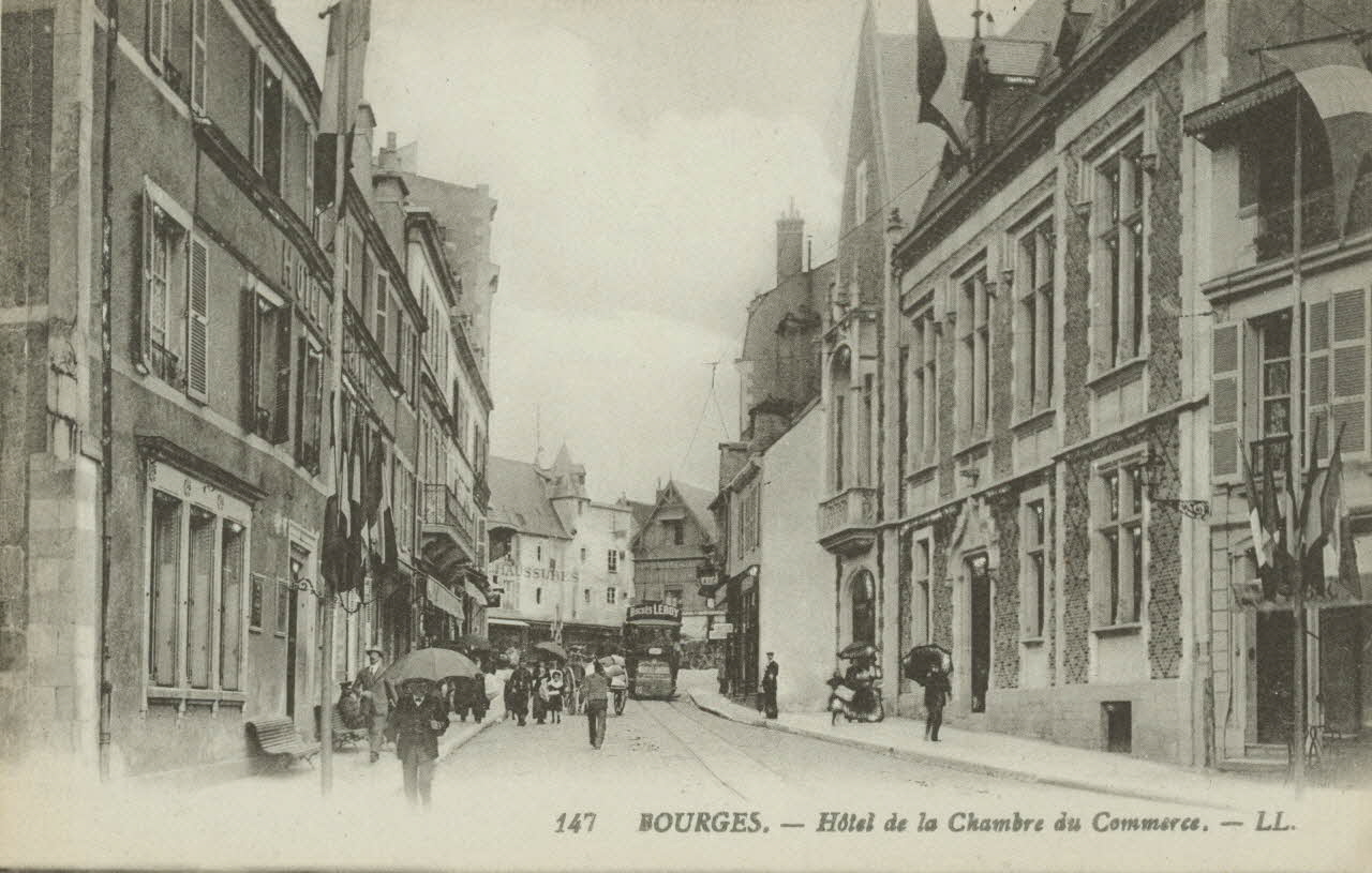 carte postale HOTEL DE LA CHAMBRE DU COMMERCE Cher 1903-1920 011324 Photo