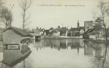 carte postale VUE PARTIELLE SUR L'ARNON Cher 1903-1920 011351 Photo