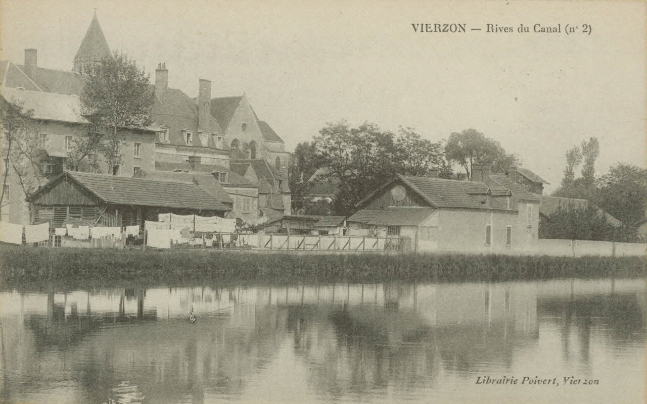 carte postale RIVES DU CANAL Cher 1903-1920 011367 Photo