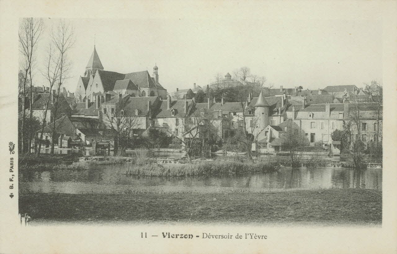 carte postale DEVERSOIR DE L'YEVRE Cher 1903-1920 011368 Photo