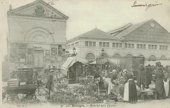 carte postale MARCHE AUX FLEURS Cher 1904 011381 Photo
