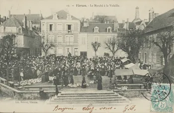 carte postale LE MARCHE A LA VOLAILLE Cher 1904 011394 Photo