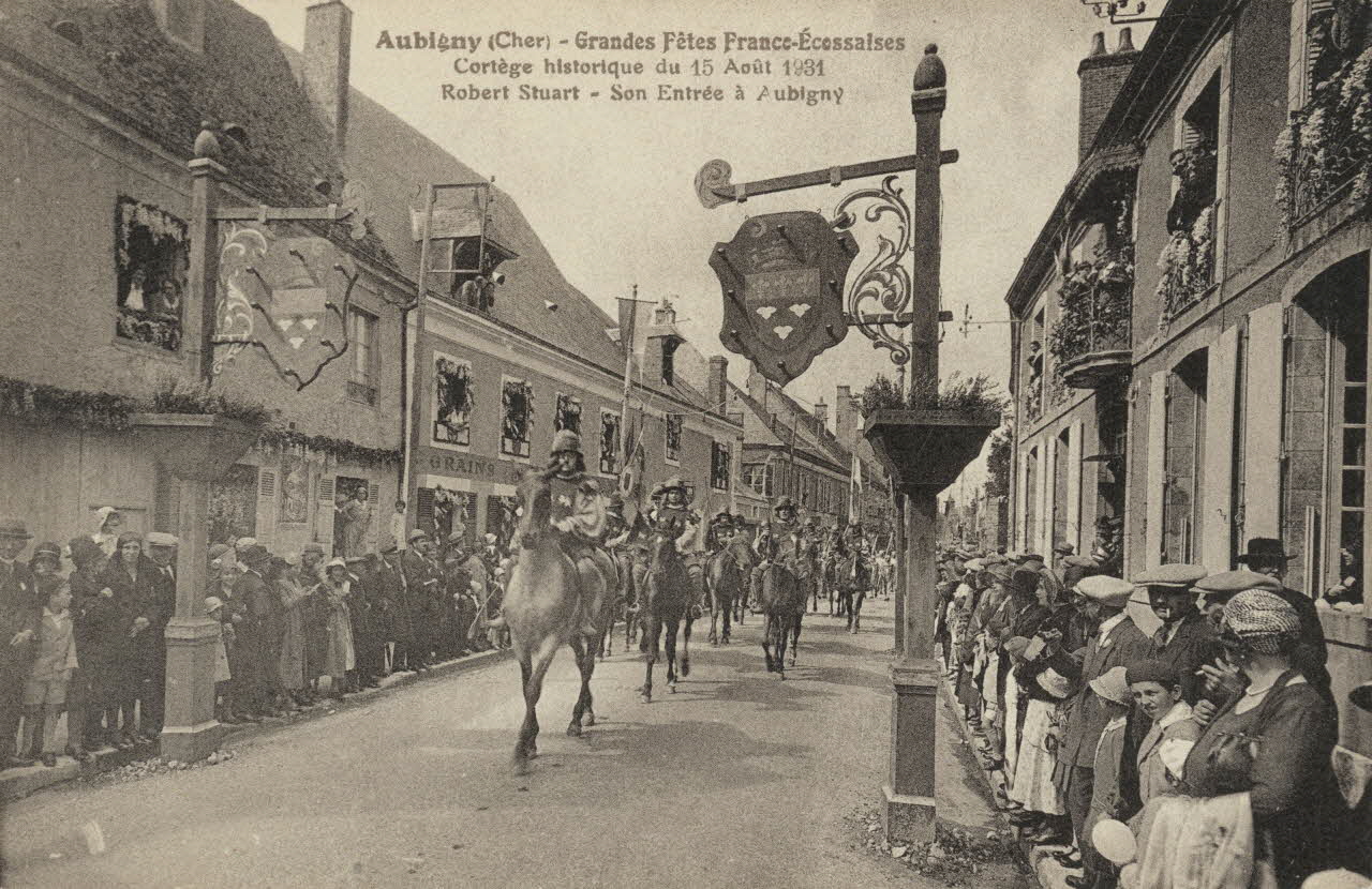 carte postale FETES FRANCO-ECOSSAISES Cher 1931 011395 Photo