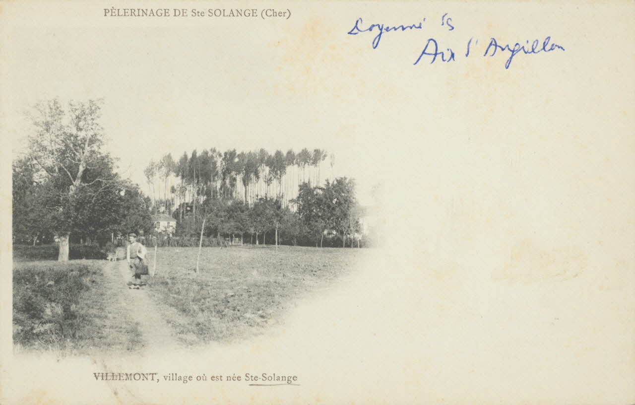 carte postale VILLAGE OU EST NEE STE SOLANGE Cher 1903 011422 Photo