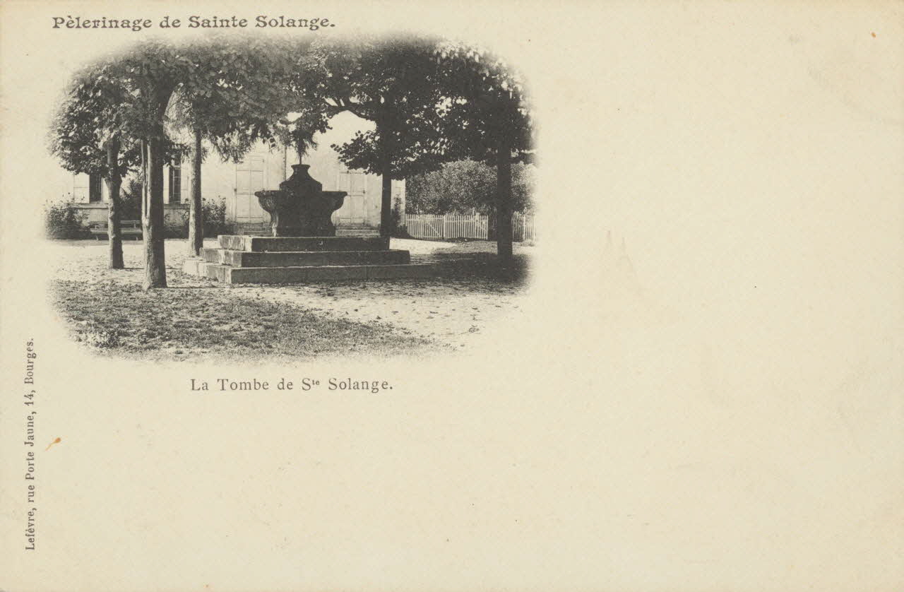 carte postale LA TOMBE DE SAINTE SOLANGE Cher 1903 011423 Photo