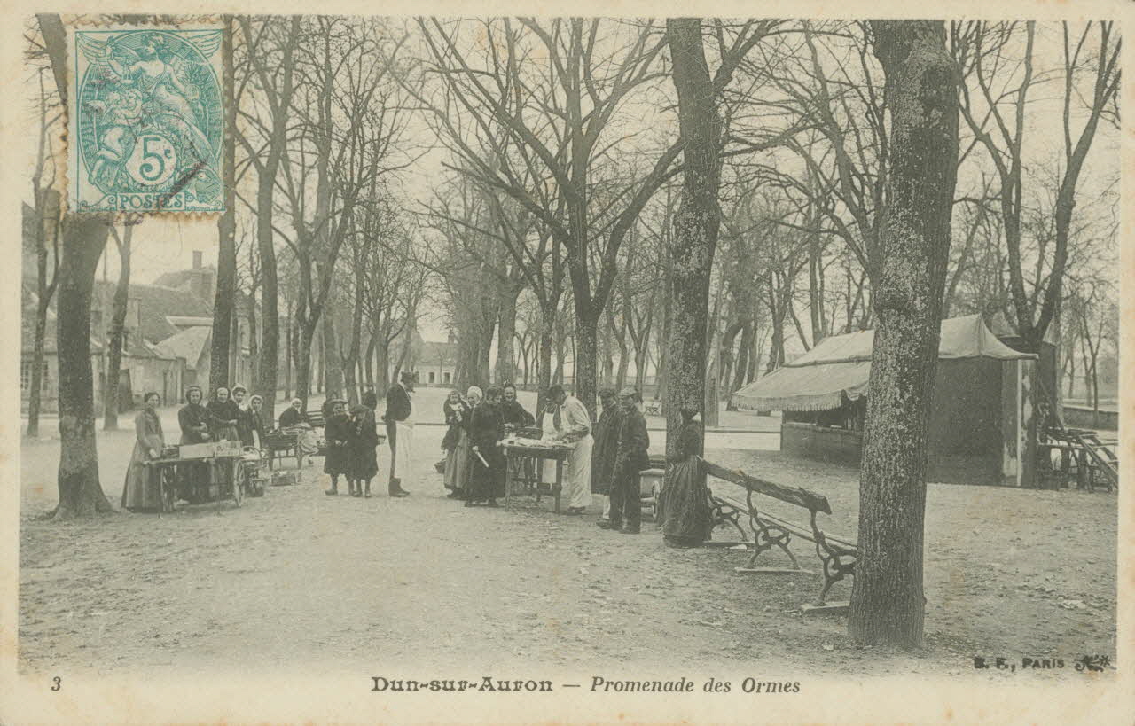 carte postale PROMENADE DES ORMES Cher 1903-1920 011435 Photo
