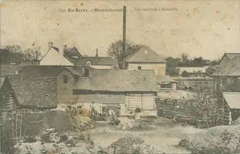 carte postale UNE TANNERIE A BOISBELLE Cher 1903-1920 011442 Photo