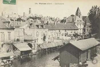 carte postale LES LAVOIRS Cher 1910 011450 Photo