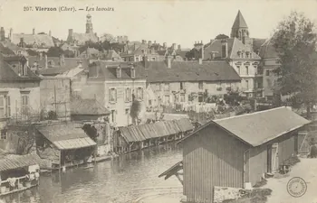 carte postale LES LAVOIRS Cher 1905 011452 Photo