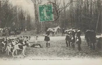 carte postale CHASSE A COURRE, LA CUREE Cher 1910 011464  Photo