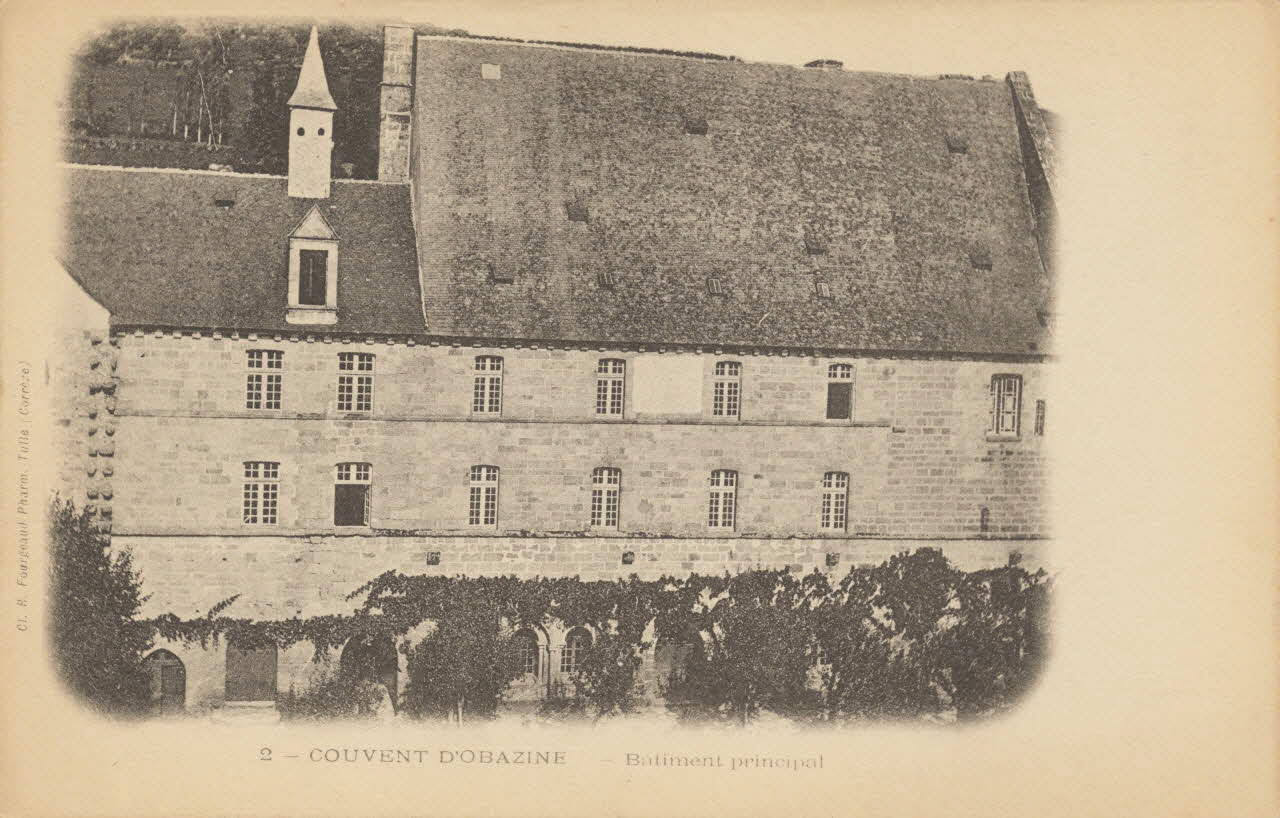 carte postale COUVENT D'OBAZINE ; BATIMENT PRINCIPAL Corrèze 1903 011758 Photo