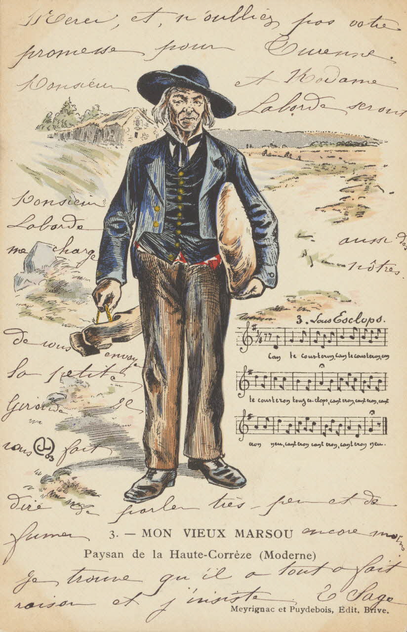 carte postale PAYSAN DE LA HAUTE-CORREZE MODERNE 1903 011910 Photo