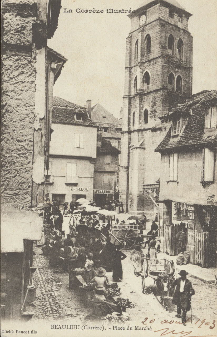 carte postale PLACE DU MARCHE 1903 011959 Photo