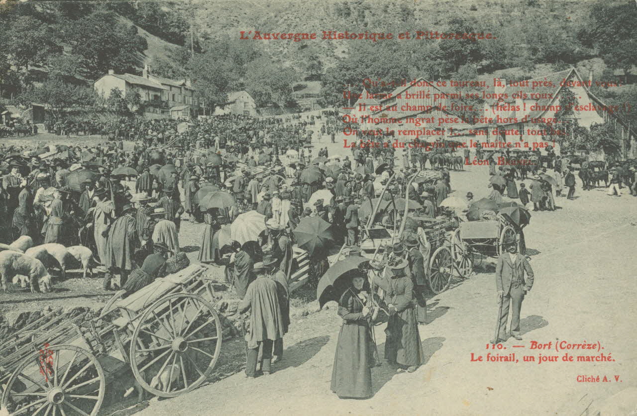 carte postale LE FOIRAIL, UN JOUR DE MARCHE 1903-1920 011960 Photo