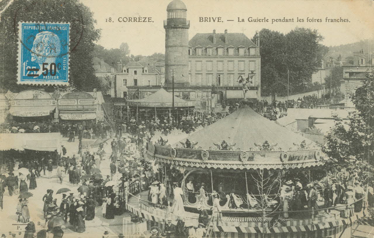 carte postale LA GUIERLE. LES FOIRES FRANCHES 1907 011963 Photo