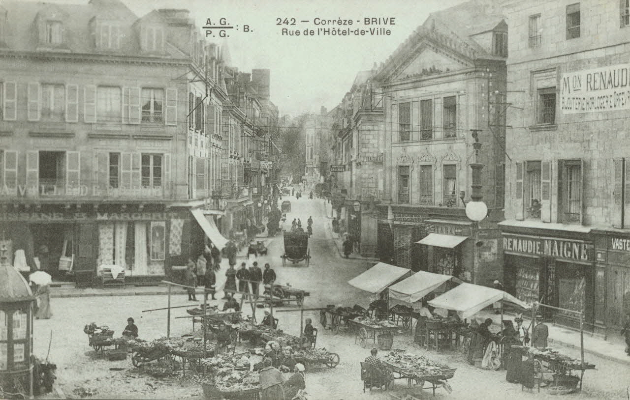 carte postale RUE DE L'HOTEL-DE-VILLE 1903-1920 011968 Photo