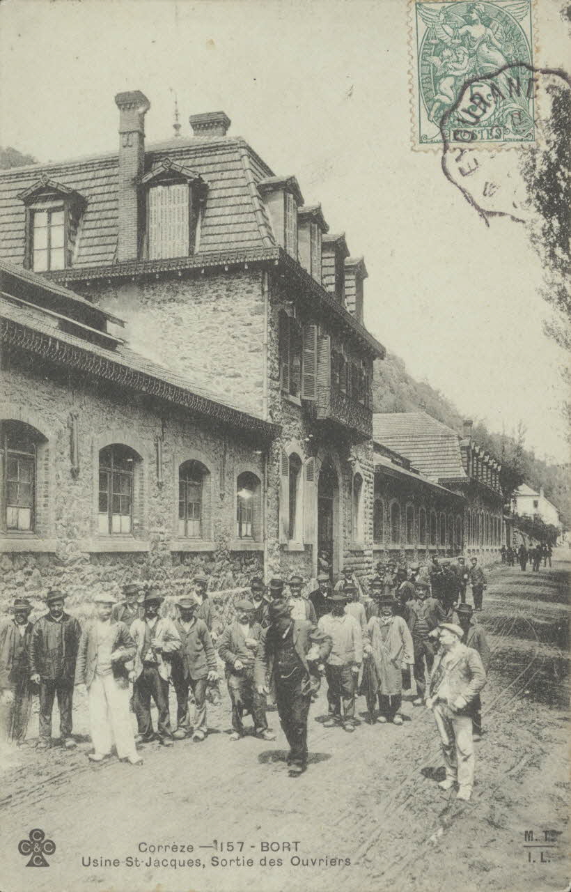 carte postale USINE ST JACQUES, SORTIE OUVRIERS 1903-1920 011993 Photo