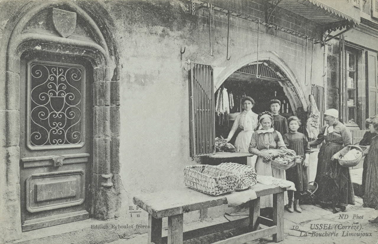 carte postale LA BOUCHERIE LIMOUJOUX 1903-1920 012000 Photo
