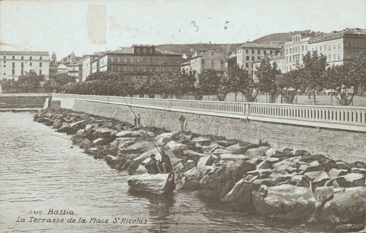 carte postale TERRASSE DE LA PLACE SAINT-NICOLAS 1903-1920 012219 Photo
