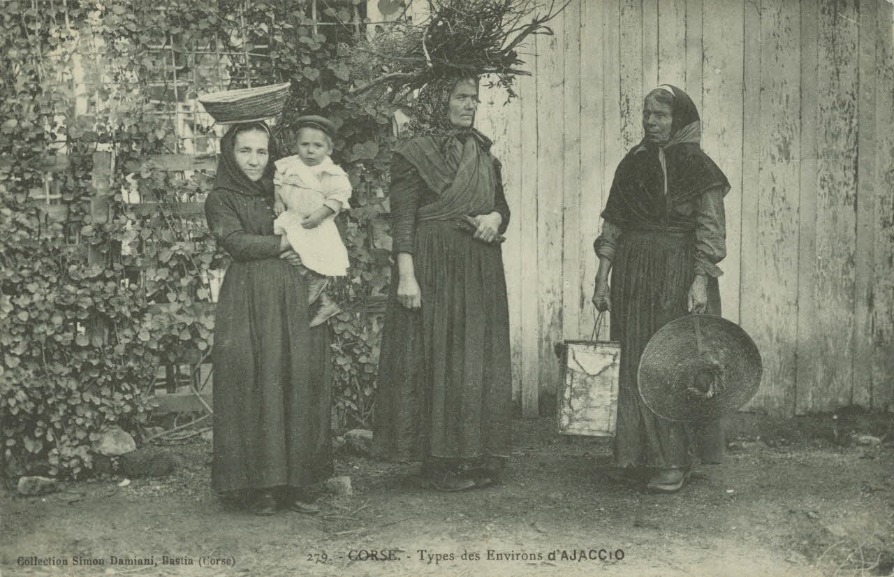 carte postale TYPES DES ENVIRONS D'AJACCIO 1903-1950 012308 Photo