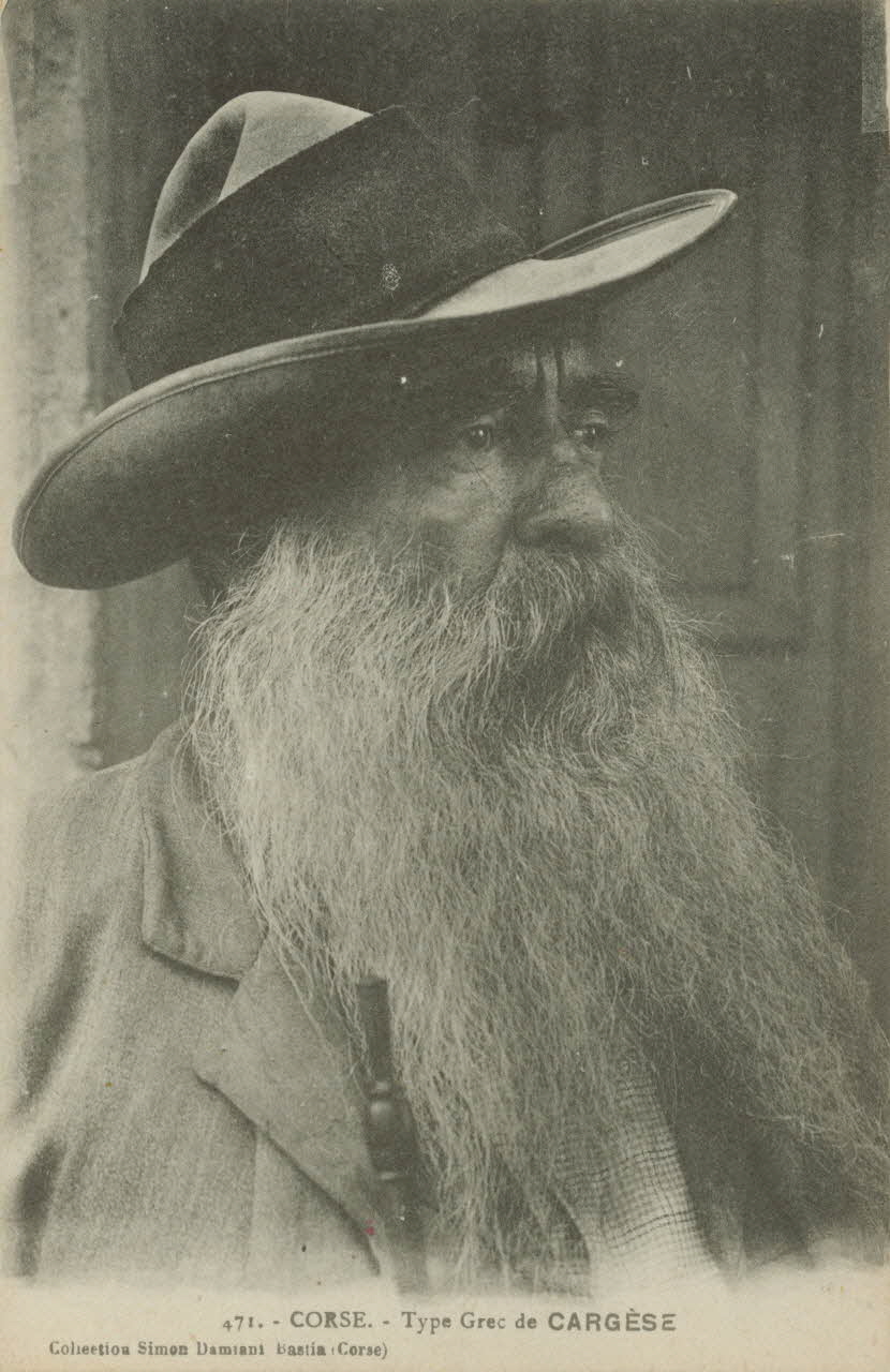 carte postale CORSE-TYPE GREC DE CARGESE 1903-1950 012312 Photo