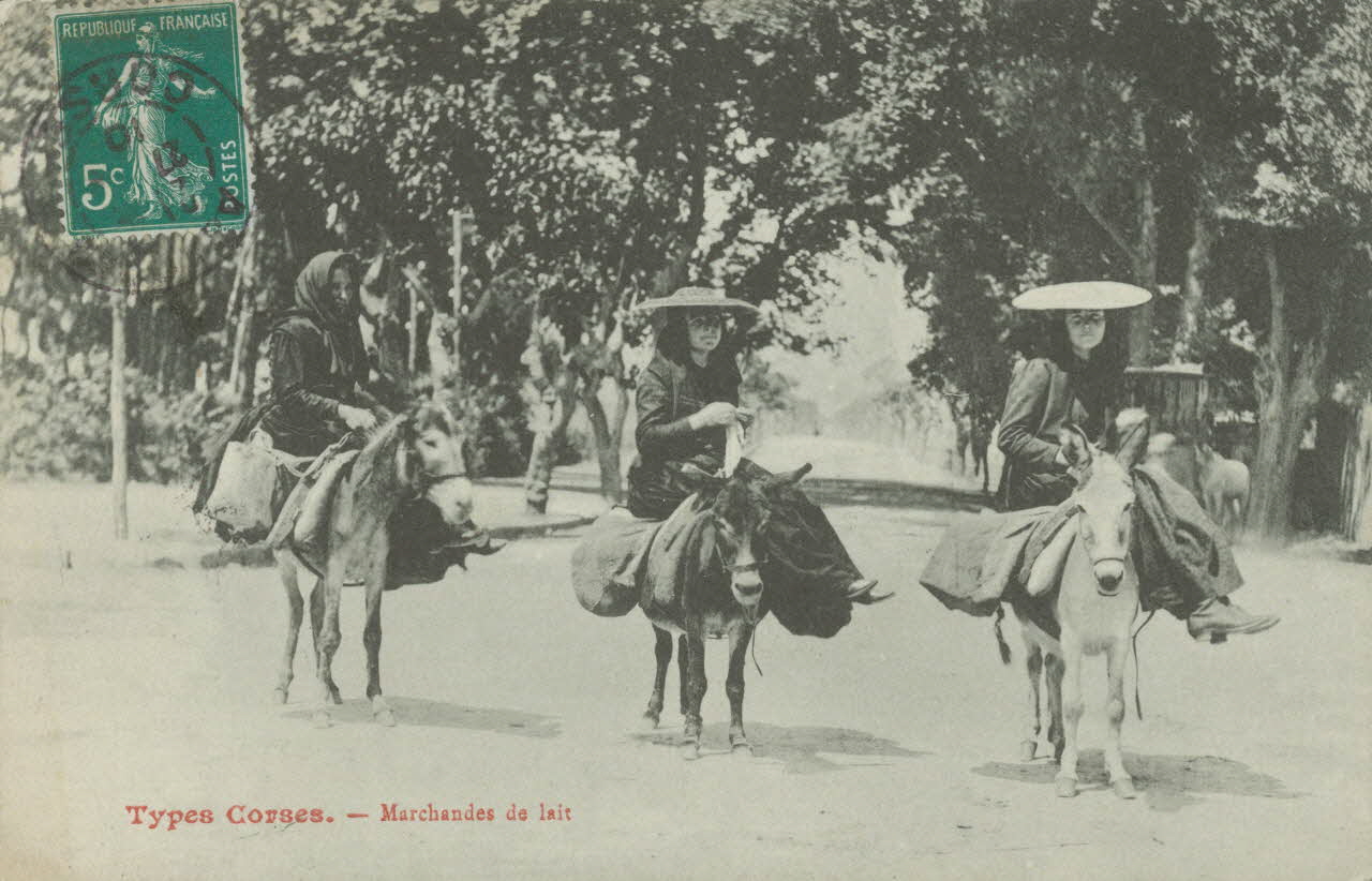carte postale MARCHANDES DE LAIT 1910 012373 Photo