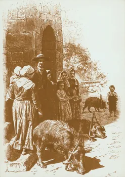 carte postale LE MARCHE AUX COCHONS 1950 012383 Photo