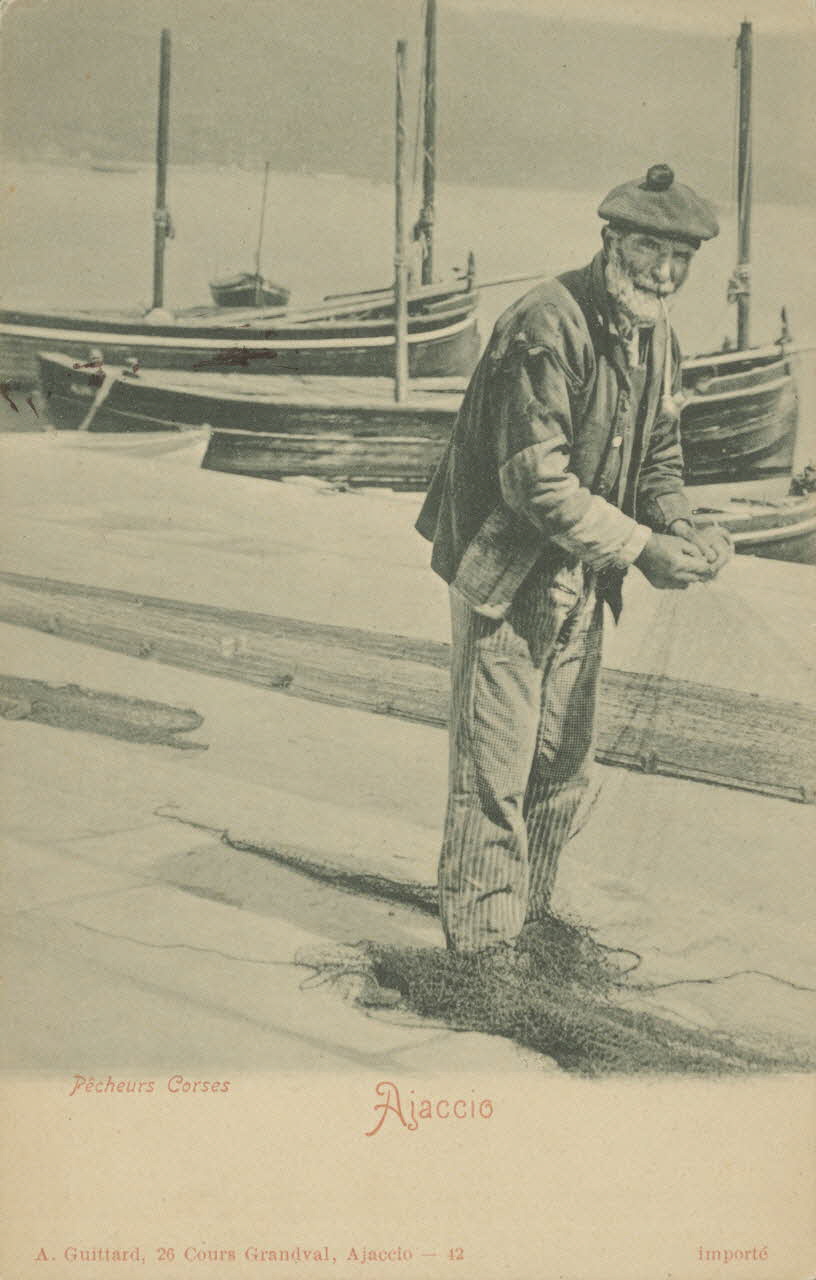 carte postale PECHEURS CORSES 1903 012397 Photo