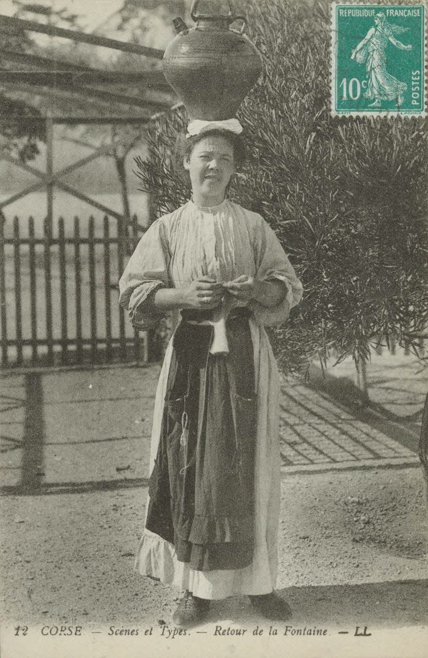 carte postale RETOUR DE LA FONTAINE 1903-1920 012589 Photo