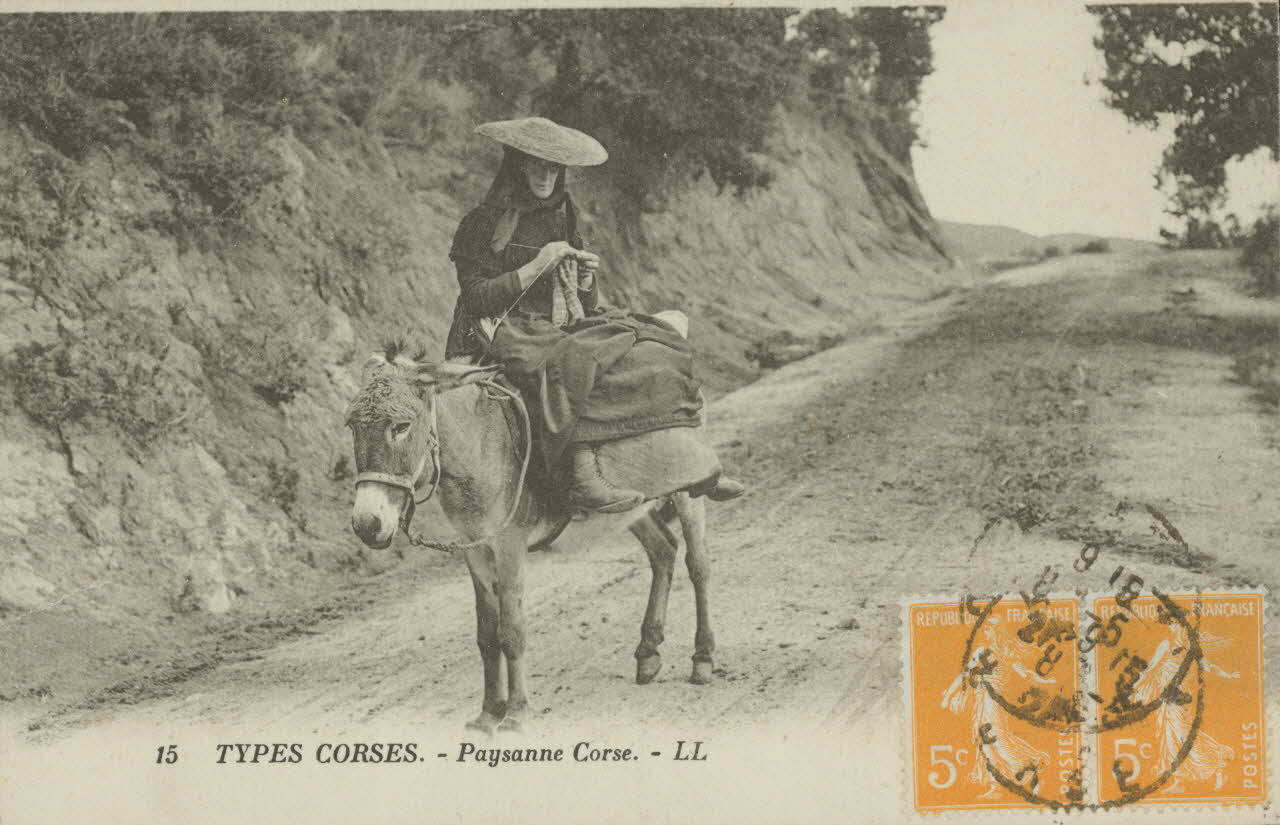 carte postale PAYSANNE CORSE 1923 012595 Photo
