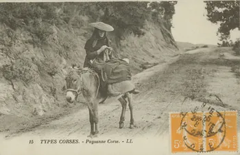 carte postale PAYSANNE CORSE 1923 012595 Photo
