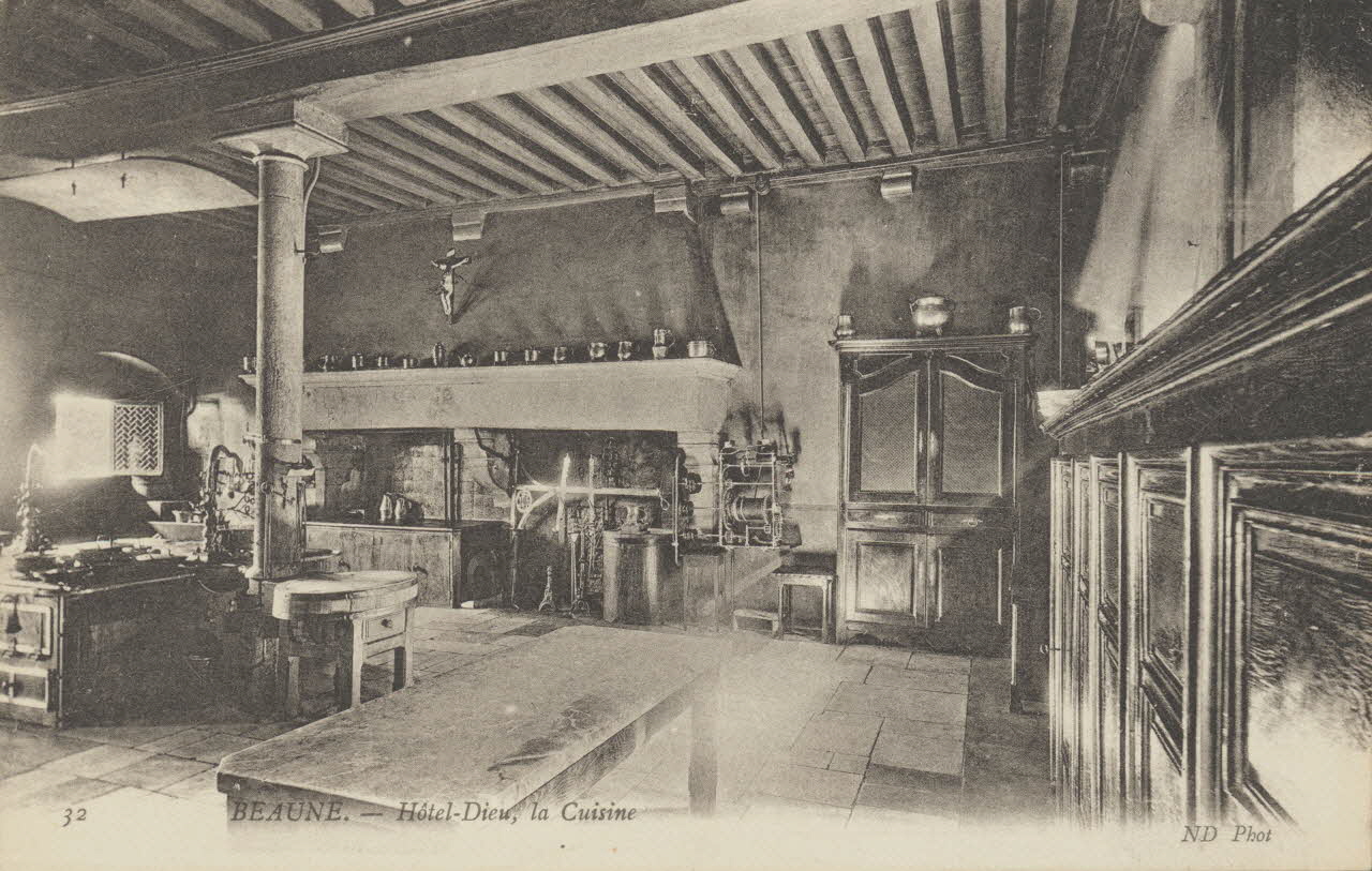 carte postale HOTEL-DIEU, LA CUISINE Côte-d'Or 1903-1920 012810 Photo