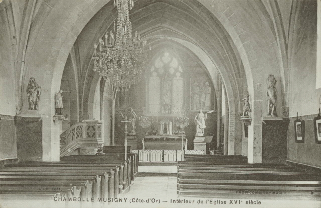 carte postale INTERIEUR DE L'EGLISE XVIe SIECLE Côte-d'Or 1903-1920 012819 Photo