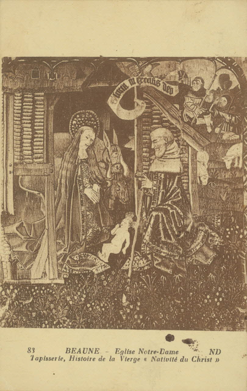 carte postale EGLISE NOTRE-DAME TAPISSERIE NATIVITE DU CHRIST Côte-d'Or 1931 012866 Photo