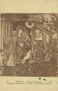 carte postale EGLISE NOTRE-DAME TAPISSERIE NATIVITE DU CHRIST Côte-d'Or 1931 012866  Photo