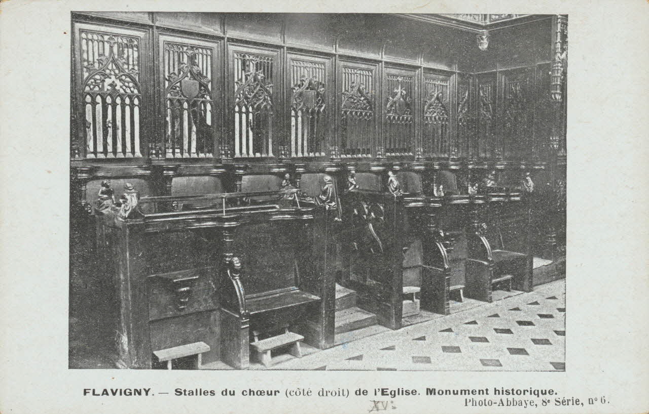 carte postale STALLES DU CHOEUR (COTE DROIT)DE L'EGLISE Côte-d'Or 1903-1920 012941 Photo