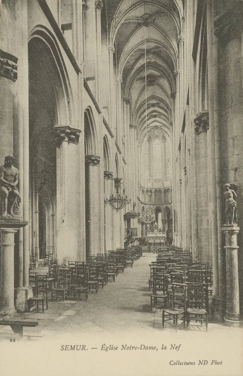 carte postale EGLISE NOTRE-DAME, LA NEF Côte-d'Or 1903-1920 012995 Photo
