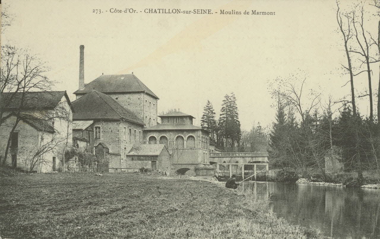 carte postale CHATILLON/SEINE MOULINS DE MARMONT Côte-d'Or 1903-1920 013012 Photo