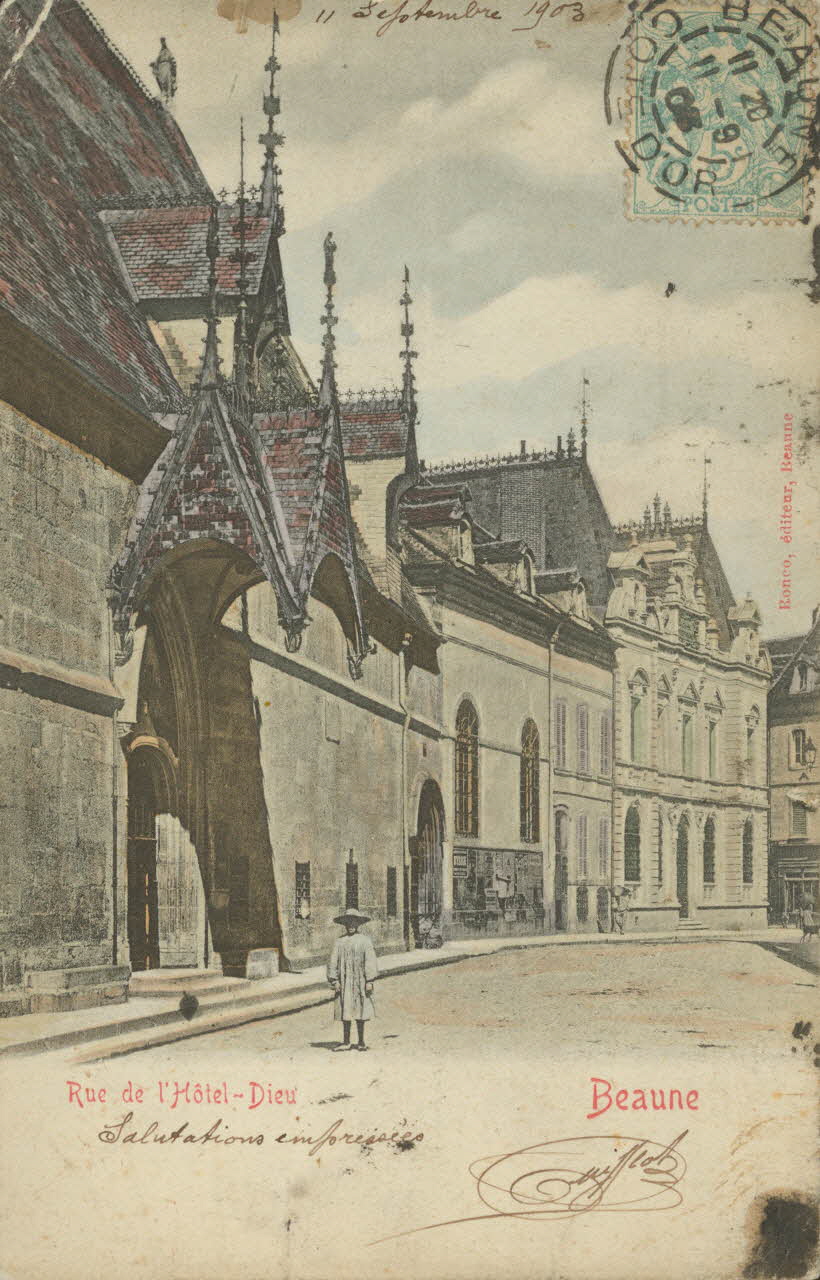 carte postale RUE DE L'HOTEL DIEU Côte-d'Or 1903 013024 Photo