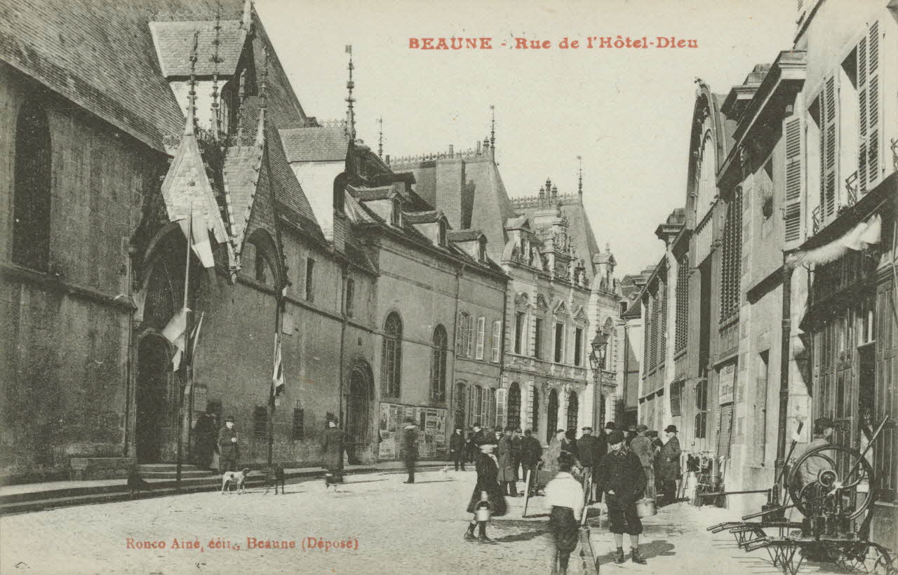carte postale RUE DE L'HOTEL DIEU Côte-d'Or 1903-1920 013025 Photo