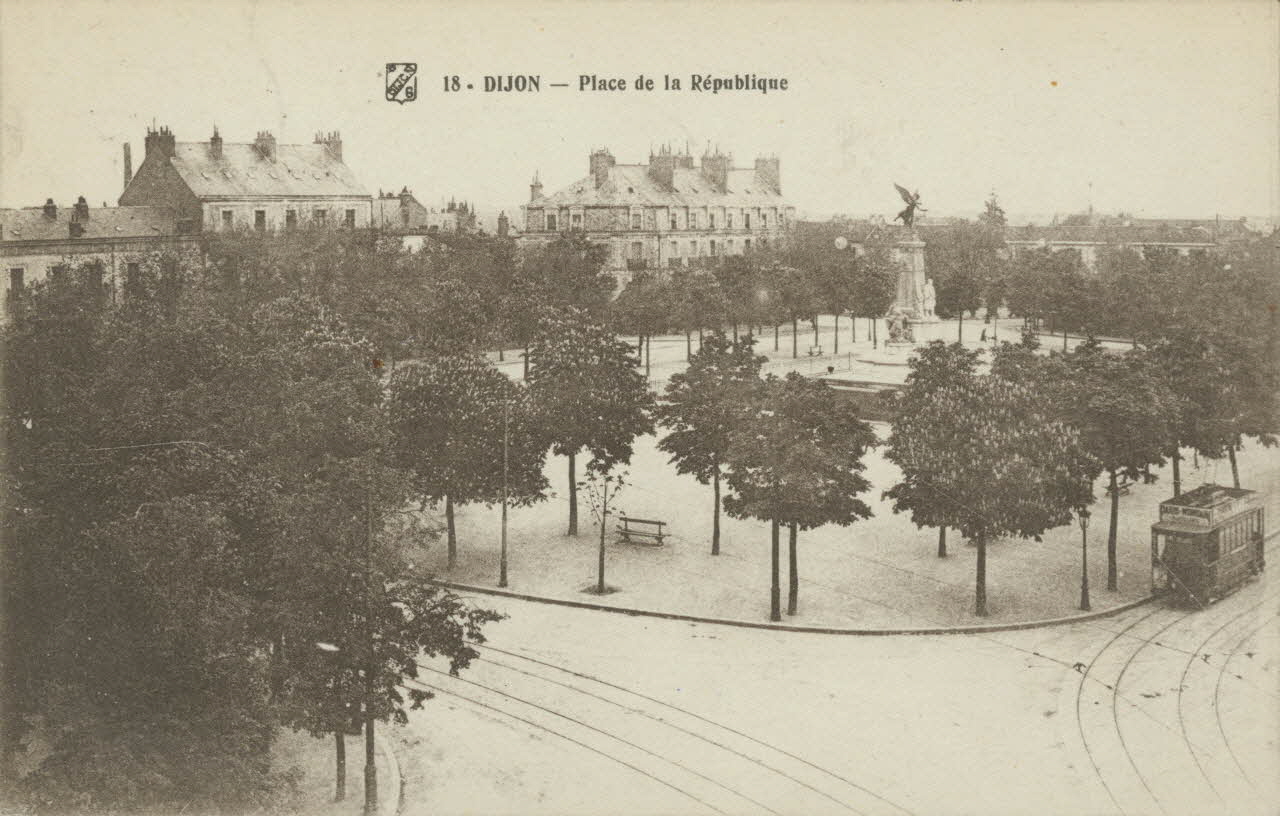 carte postale PLACE DE LA REPUBLIQUE Côte-d'Or 1918 013040 Photo