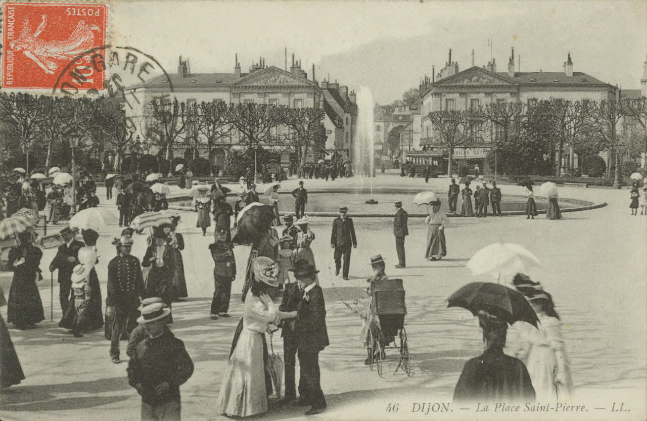 carte postale PLACE SAINT-PIERRE Côte-d'Or 1909 013041 Photo