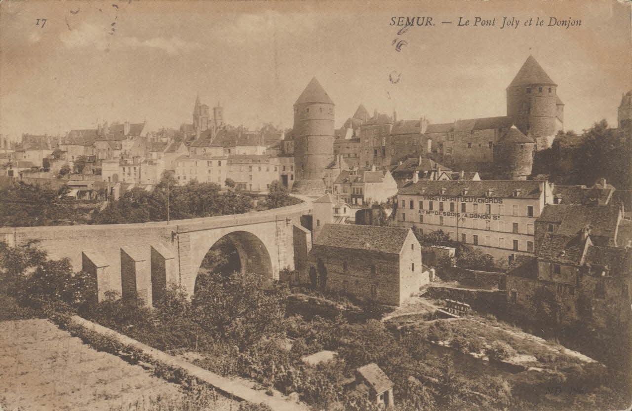 carte postale LE PONT JOLY ET LE DONJON Côte-d'Or 1908 013080 Photo