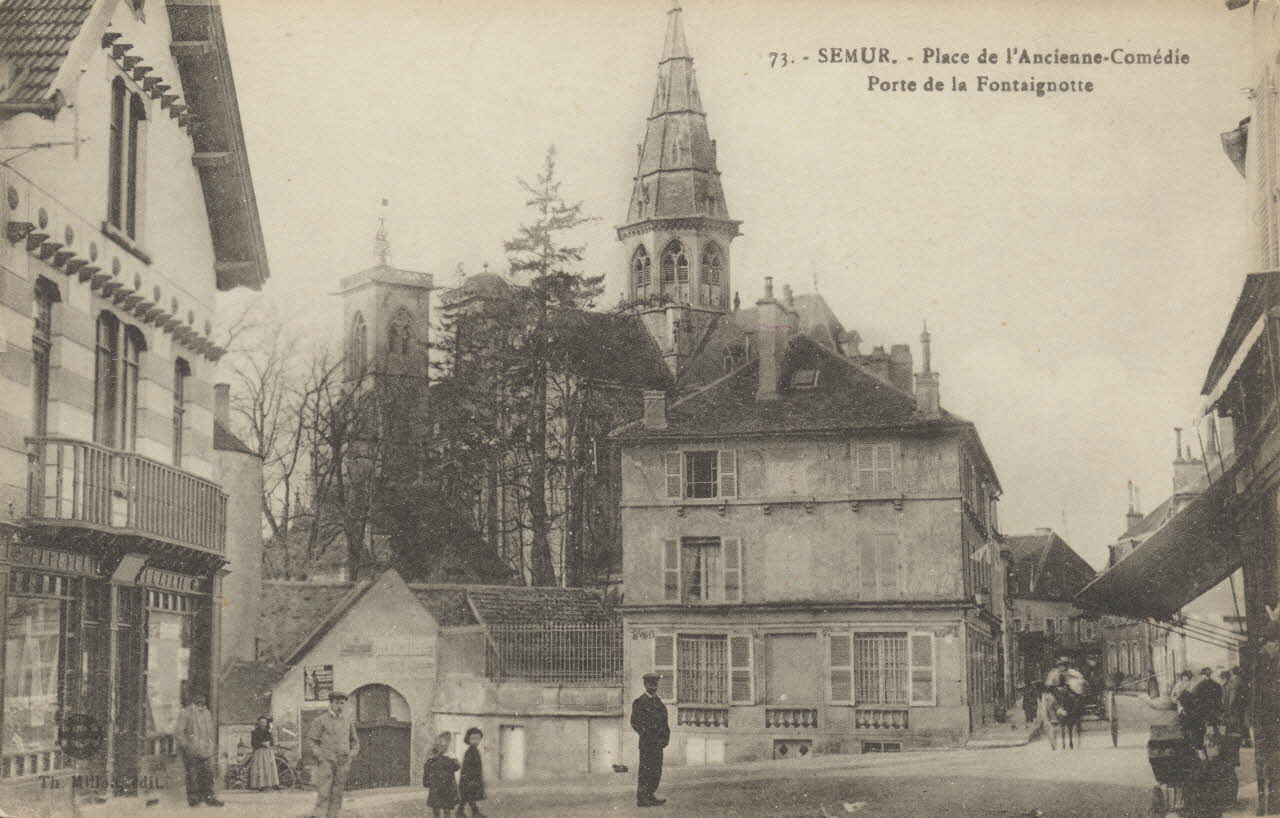 carte postale PLACE DE L'ANCIENNE COMEDIE Côte-d'Or 1903-1920 013083 Photo