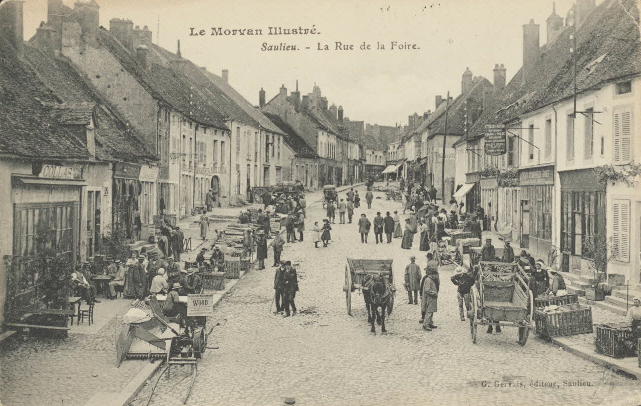 carte postale LA RUE DE LA FOIRE Côte-d'Or 1903-1920 013096 Photo