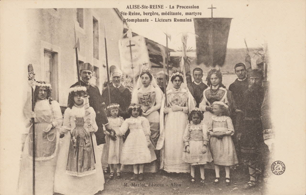 carte postale PROCESSION STE REINE, BERGERE Côte-d'Or 1903-1920 013105 Photo